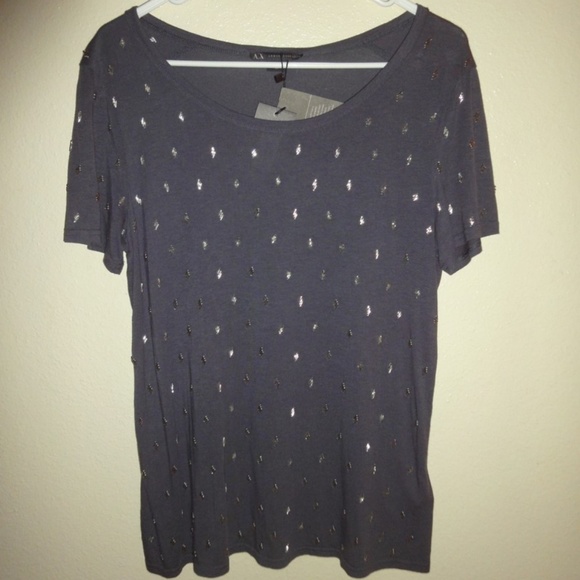 NWT Armani Exchange Embellished Top - Picture 1 of 4